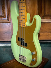 Load image into Gallery viewer, Surf Green Over Candy Apple Red Fender American Vintage '57 Reissue Precision Bass 1986-'89
