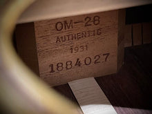 Load image into Gallery viewer, 2015 Martin OM-28 Authentic 1931 Adi Top/ Madagascar Rosewood Back & Sides (BINDING ISSUE Read Description)