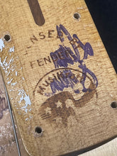 Load image into Gallery viewer, FREAKIN! Danocaster Strat 2014 White with Anodized Gold Pickguard V-Neck (Video Demo)