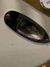 Load image into Gallery viewer, FREAKIN! Danocaster Strat 2014 White with Anodized Gold Pickguard V-Neck (Video Demo)