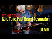 Load image into Gallery viewer, Gold Tone PBS Paul Beard Signature Square Neck Resonator Two Tone Tobacco (VIDEO DEMO)