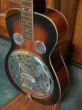 Load image into Gallery viewer, Gold Tone PBS Paul Beard Signature Square Neck Resonator Two Tone Tobacco (VIDEO DEMO)
