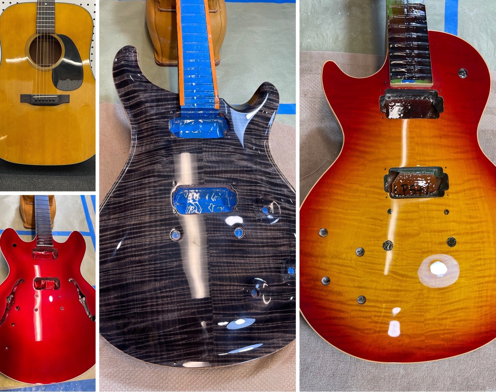 D28 Refinished-Gibson ES 335 Refinished-PRS Refinished- Gibson Les Paul Refinished