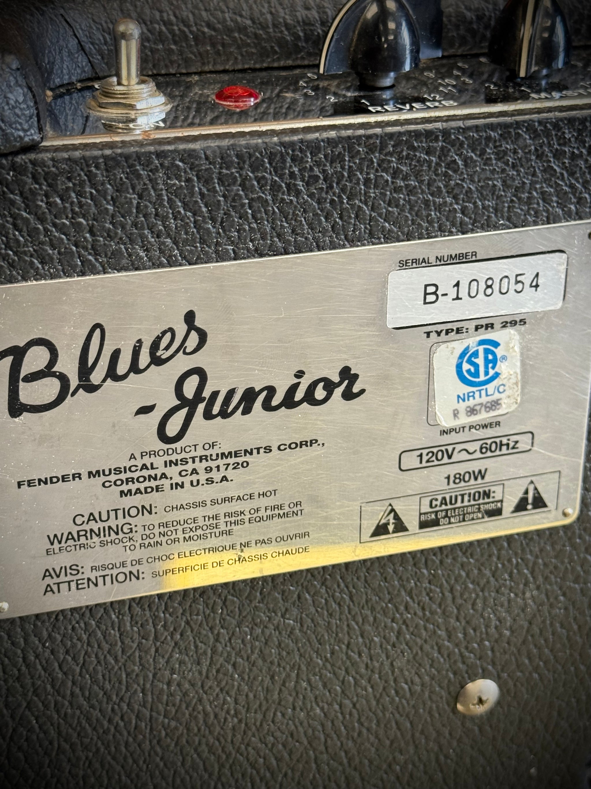 Just Serviced** Fender Blues Junior 15-Watt 1x12