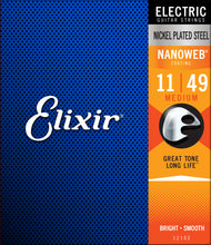 Load image into Gallery viewer, Elixir NanoWeb Electric strings 11-49 Nickle Plated Steel

