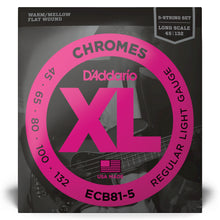 Load image into Gallery viewer, D&#39;Addario ECB81-5 5-String Bass Long Scale 45-132
