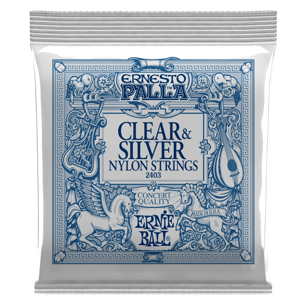 Ernie Ball Ernesto Palla Classical Strings Clear & Silver Nylon