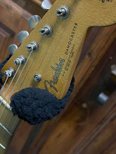 Load image into Gallery viewer, FREAKIN! Danocaster Strat 2014 Nicotine White with Anodized Gold Pickguard V-Neck (Video Demo)
