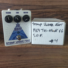 Load image into Gallery viewer, Stomp Under Foot 1969 Tri-Muff V6 (Rare - Low Numbered) 2015 White - Blue -w/ Graphics
