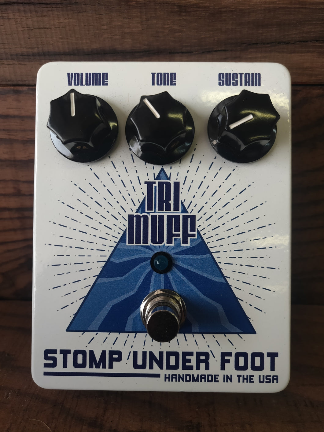 Stomp Under Foot 1969 Tri-Muff V6 (Rare - Low Numbered) 2015 White - Blue -w/ Graphics