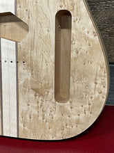 Load image into Gallery viewer, Unfinished Tel Body (2 Piece Alder/ Bird&#39;s Eye Maple Veneer/Binding Channel) Standard Routes
