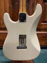 Load image into Gallery viewer, FREAKIN! Danocaster Strat 2014 Nicotine White with Anodized Gold Pickguard V-Neck (Video Demo)
